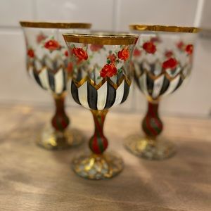 Mackenzie-Childs wine glasses